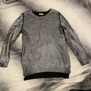 Silence + noise metallic sweater